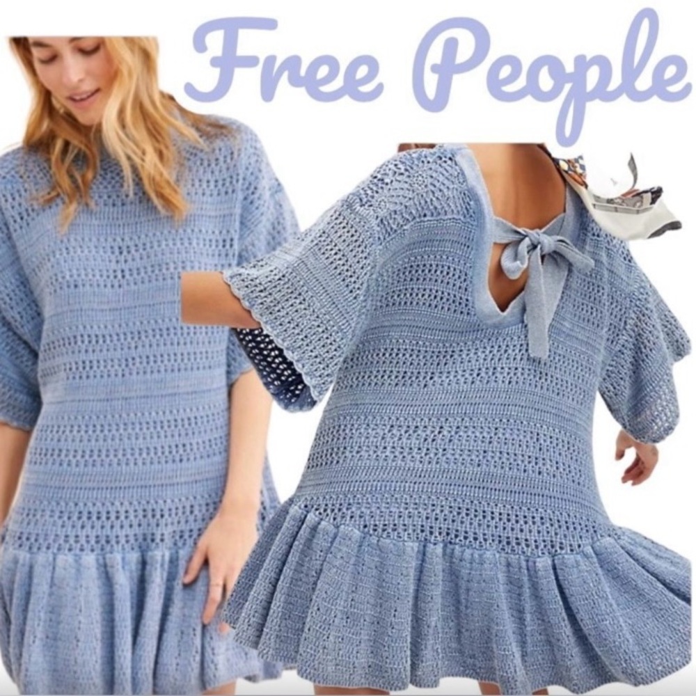 Free People Unique Crocheted Cotton Mini